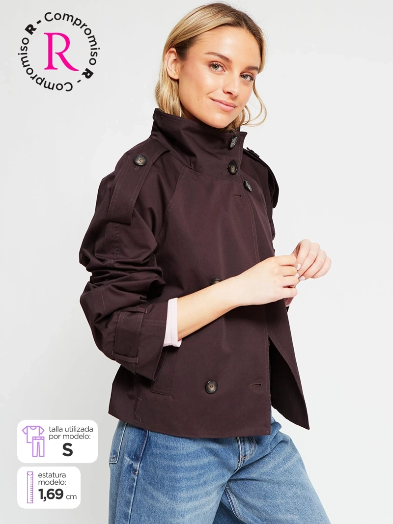 CHAQUETA MUJER INDEX ALGODÓN TRENCH AMARRA - 1