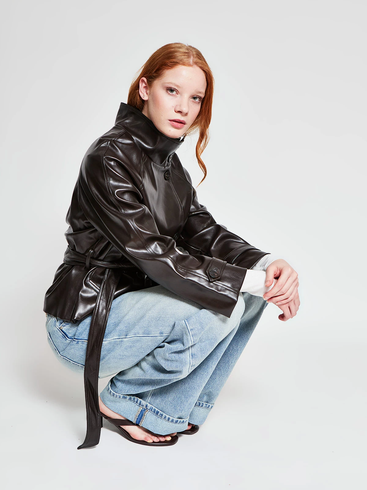 CHAQUETA MUJER INDEX TRENCH EFECTO CUERO - 5