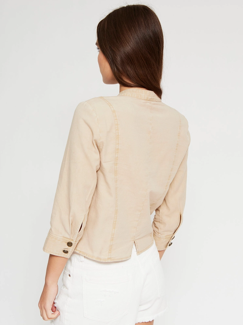 BLUSA MUJER INDEX ALGODÓN MANGA LARGA BOTONES - 2