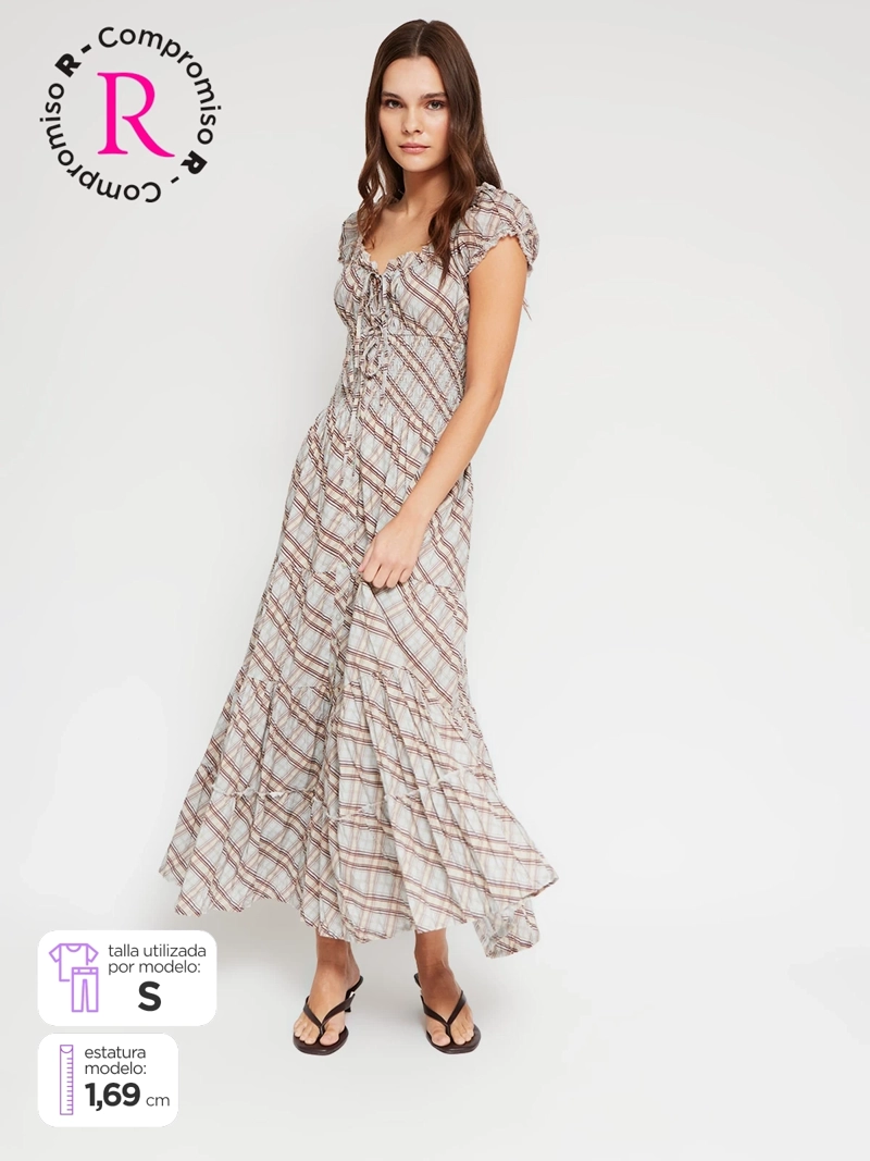 VESTIDO MUJER INDEX ALGODÓN LARGO PRINT