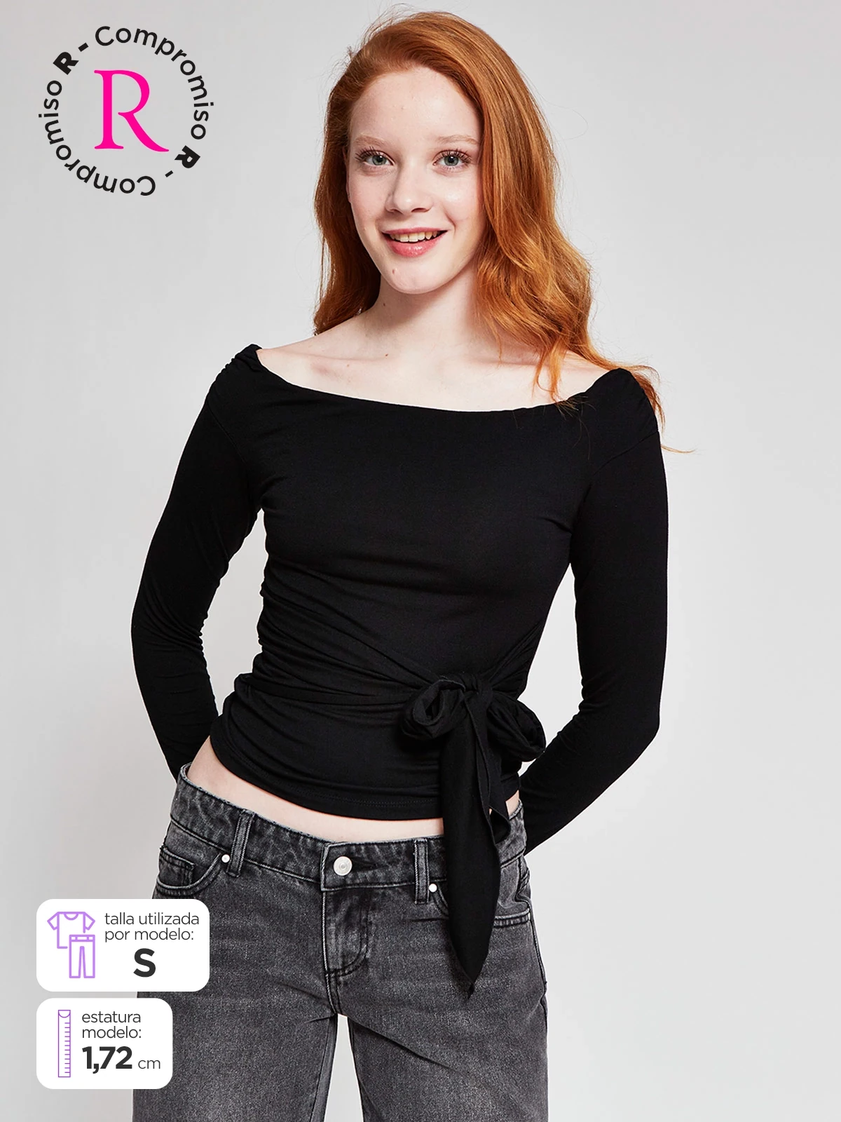 POLERA MUJER INDEX MANGA LARGA ASIMÉTRICA - 1