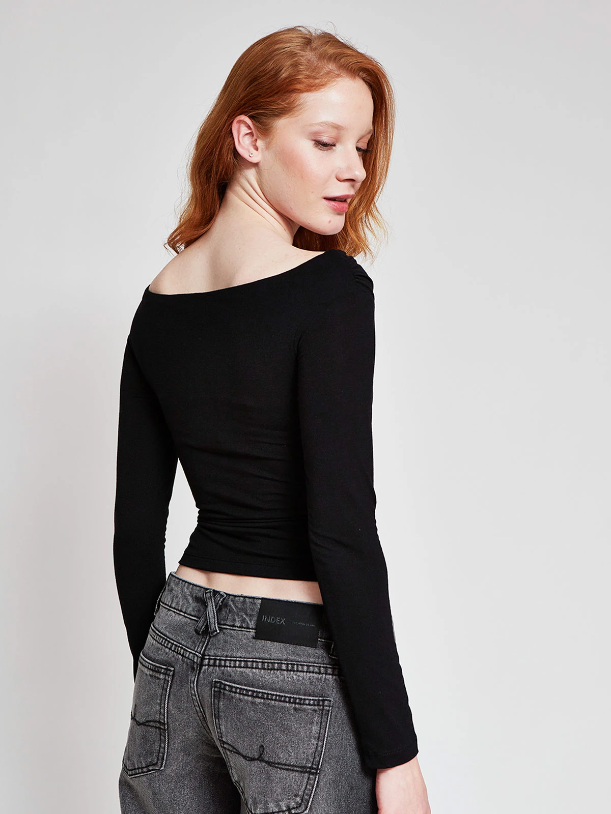 POLERA MUJER INDEX MANGA LARGA ASIMÉTRICA - 2