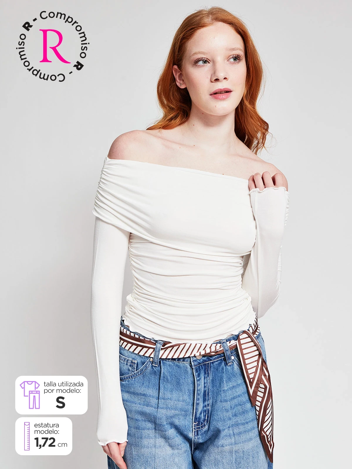 POLERA MUJER INDEX CUELLO ASIMÉTRICO MANGA LARGA - 1