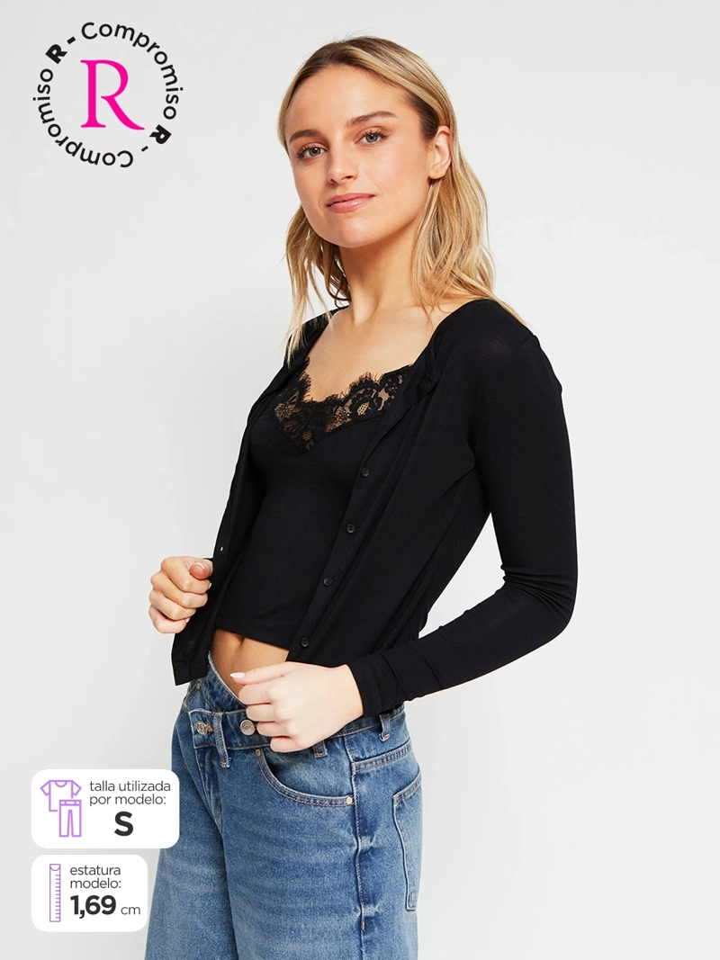 POLERA MUJER INDEX ALGODÓN MANGA LARGA - 1