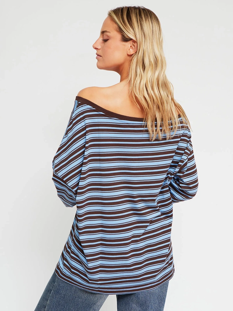 POLERA MUJER INDEX ALGODÓN MANGA LARGA RAYAS - 2