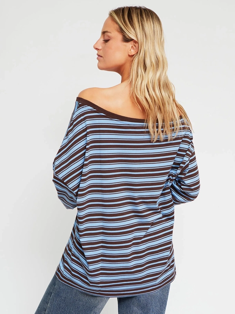 POLERA MUJER INDEX ALGODÓN MANGA LARGA RAYAS - 2