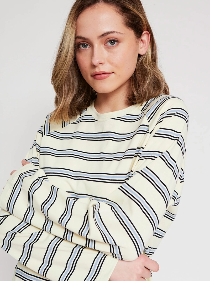 POLERA MUJER INDEX ALGODÓN MANGA LARGA RAYAS - 4