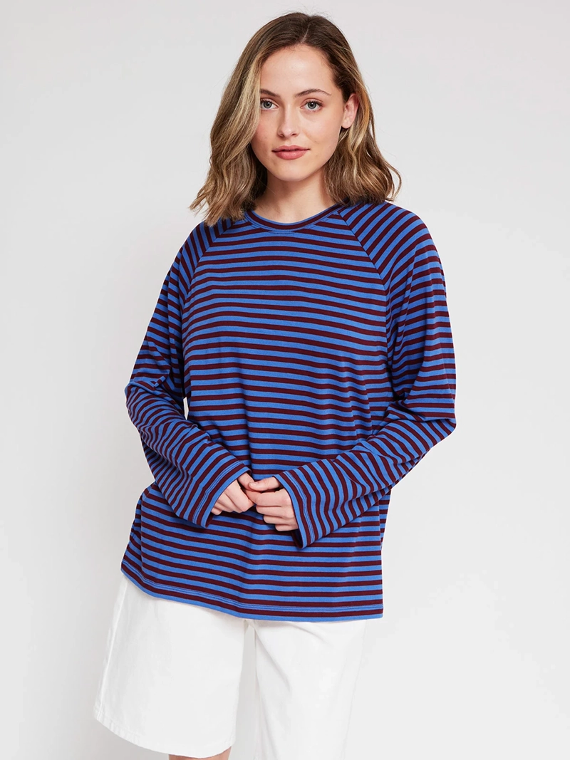 POLERA MUJER INDEX ALGODÓN MANGA LARGA RAYAS - 2