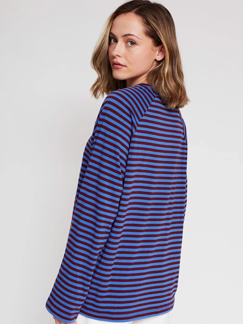 POLERA MUJER INDEX ALGODÓN MANGA LARGA RAYAS - 3
