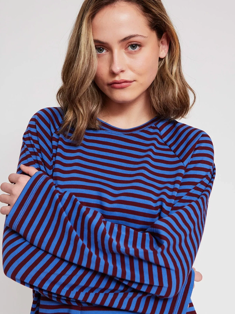 POLERA MUJER INDEX ALGODÓN MANGA LARGA RAYAS - 4