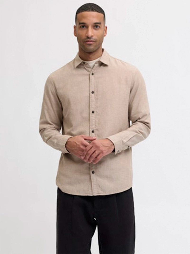 CAMISA HOMBRE JACK & JONES ALGODÓN MANGA LARGA