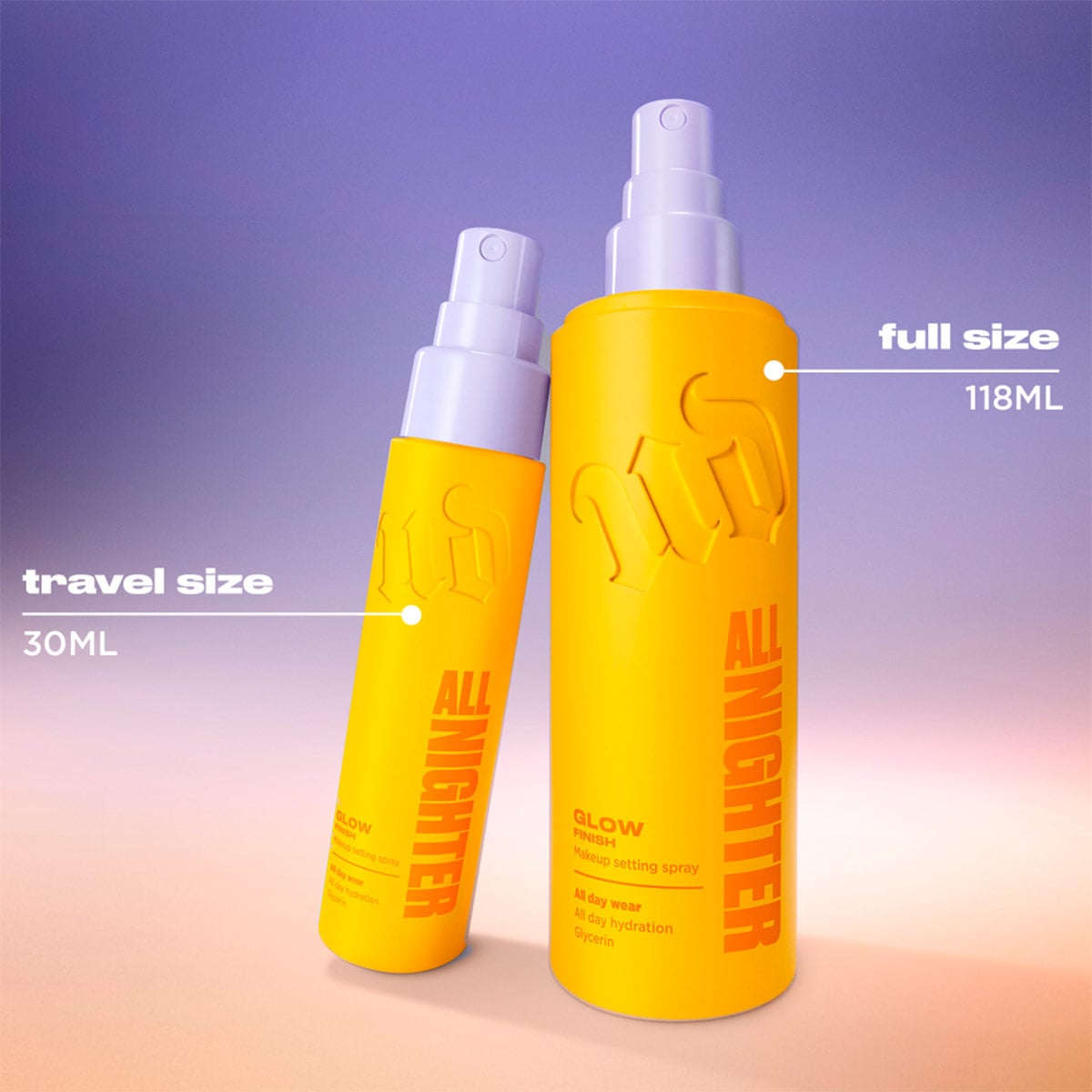 SPRAY FIJADOR URBAN DECAY ALL NIGHTER GLOW TRAVEL SIZE 30ML - 2