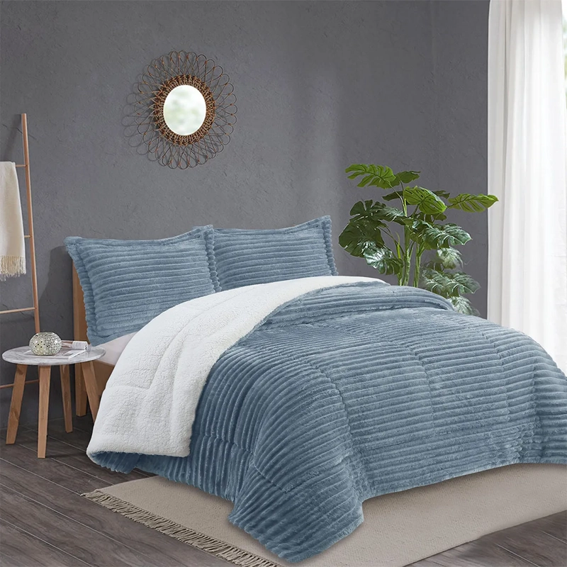 PLUMÓN ANDES STRIPE 2 PLAZAS AZUL - 1