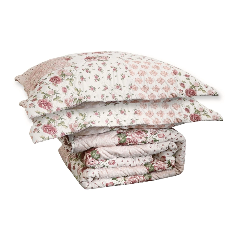 QUILT ANDES SHERPA ESTAMPADO PATCH 2 PLAZAS ROSA - 4