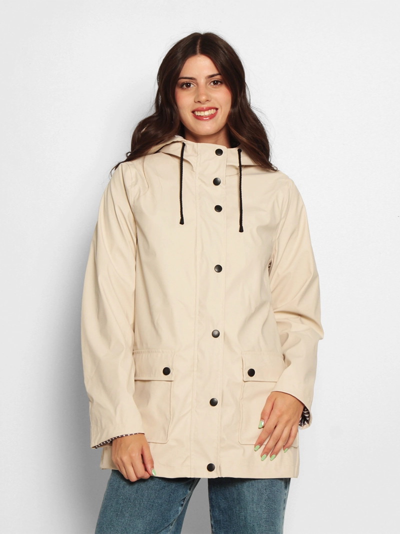 CHAQUETA MUJER WADOS IMPERMEABLE CAPUCHA Y BOLSILLOS - 1
