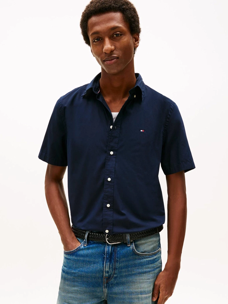 CAMISA HOMBRE TOMMY HILFIGER MANGA CORT ALGODÓN COLECCIÓN