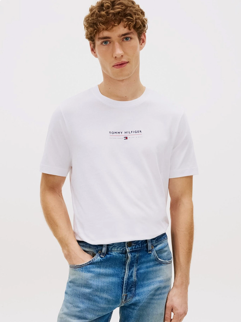 POLERA HOMBRE TOMMY HILFIGER MANGA CORTA REGULAR FIT ALGODÓN - 1