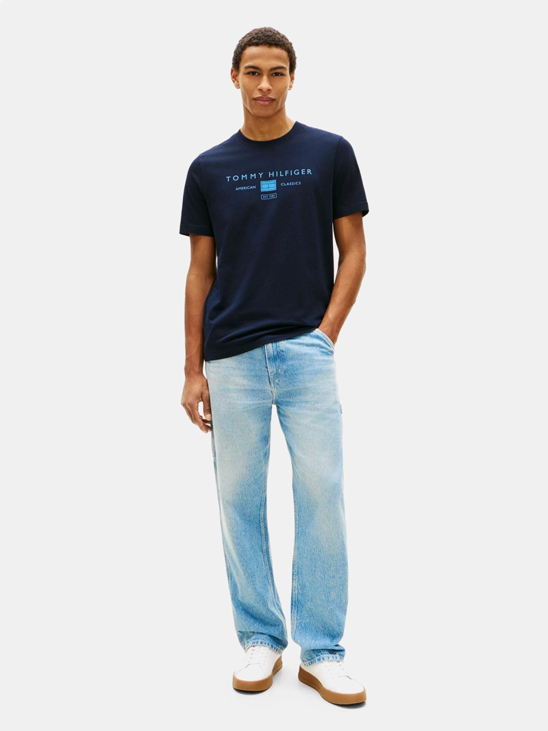 POLERA HOMBRE TOMMY HILFIGER MANGA CORTA REGULAR FIT ALGODÓN - 3