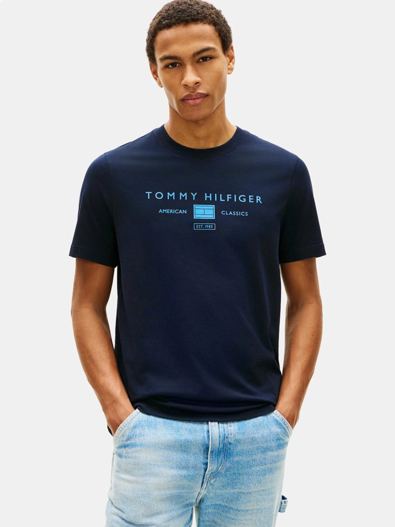 POLERA HOMBRE TOMMY HILFIGER MANGA CORTA REGULAR FIT ALGODÓN - 1