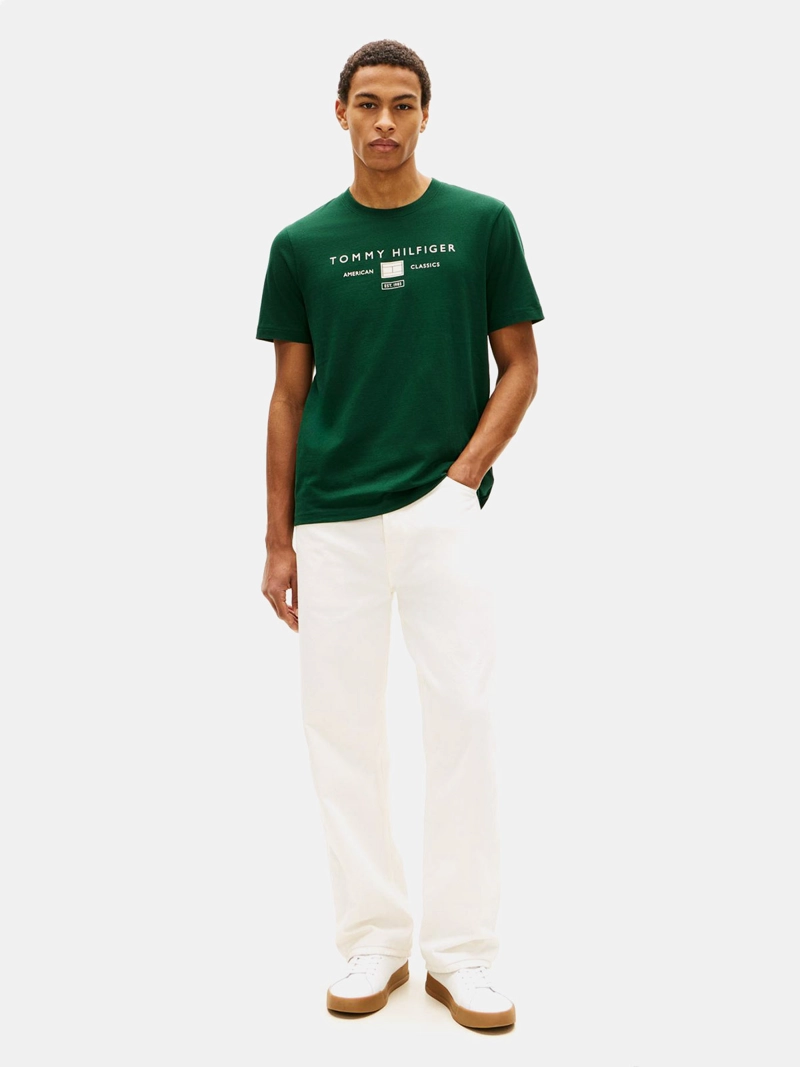 POLERA HOMBRE TOMMY HILFIGER MANGA CORTA REGULAR FIT ALGODÓN