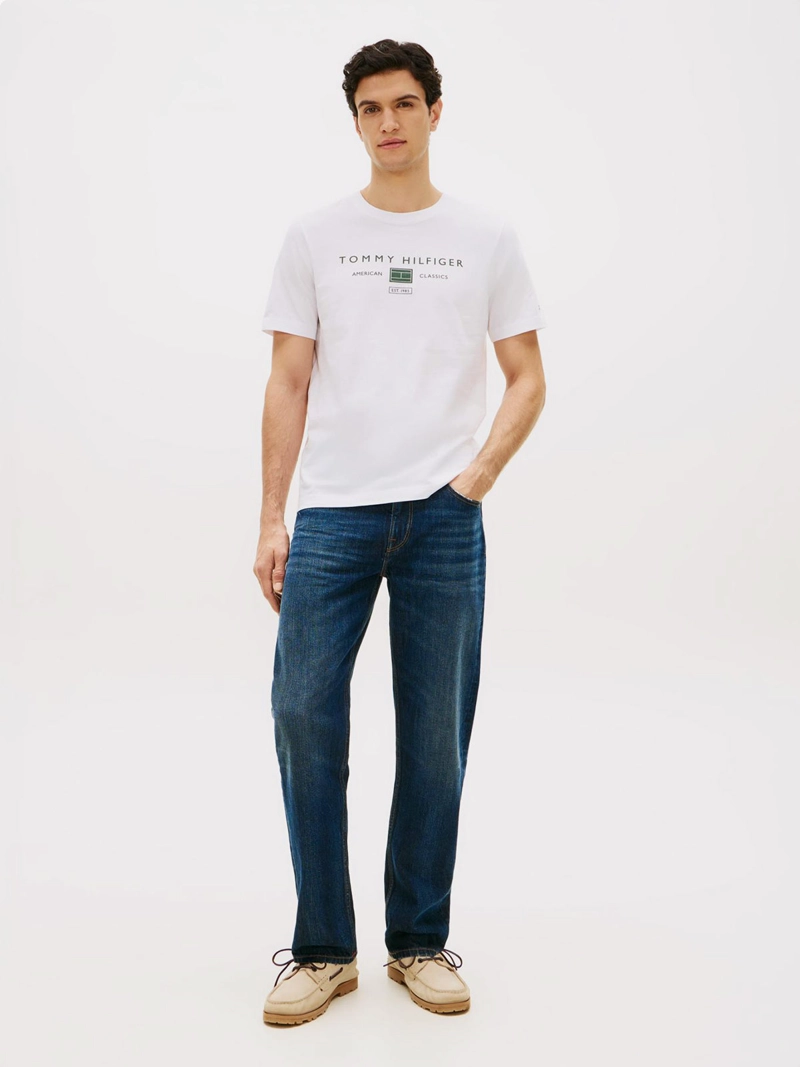 POLERA HOMBRE TOMMY HILFIGER MANGA CORTA REGULAR FIT ALGODÓN - 3