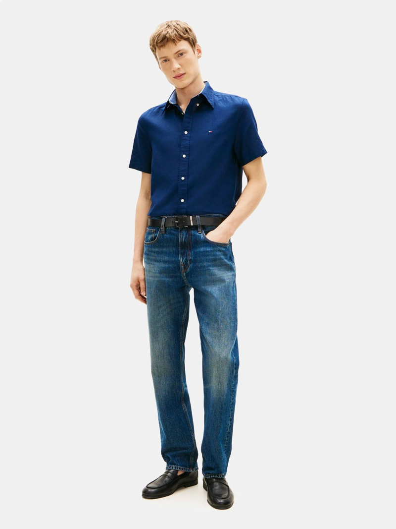 CAMISA HOMBRE TOMMY HILFIGER ALGODÓN LINO MANGA CORTA - 3