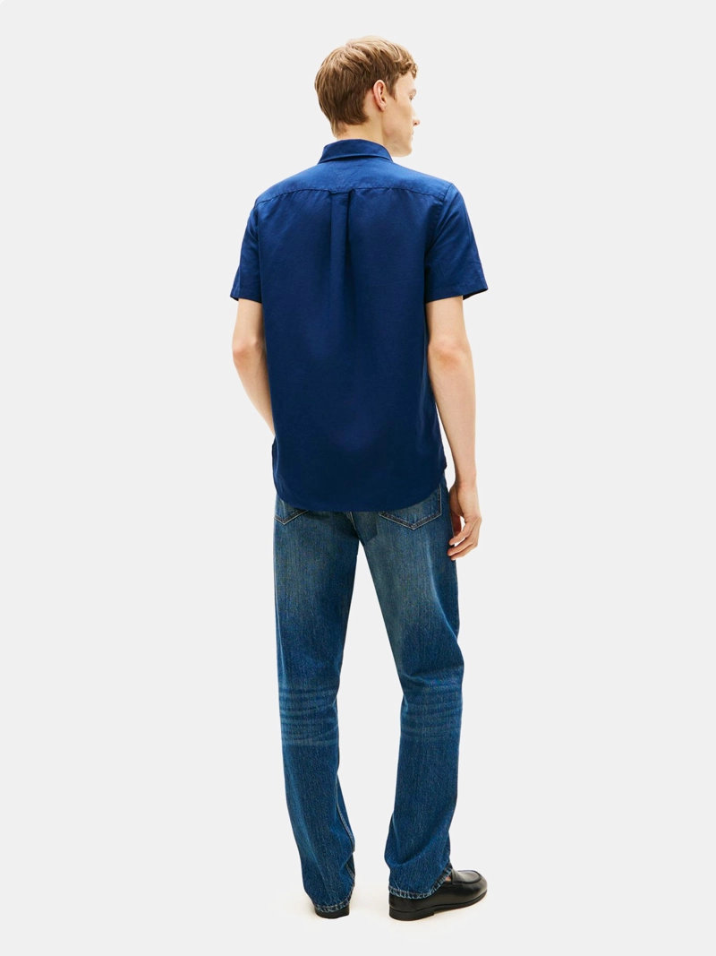 CAMISA HOMBRE TOMMY HILFIGER ALGODÓN LINO MANGA CORTA - 4