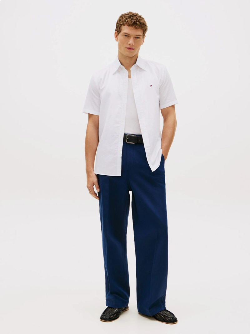 CAMISA HOMBRE TOMMY HILFIGER ALGODÓN LINO MANGA CORTA - 3