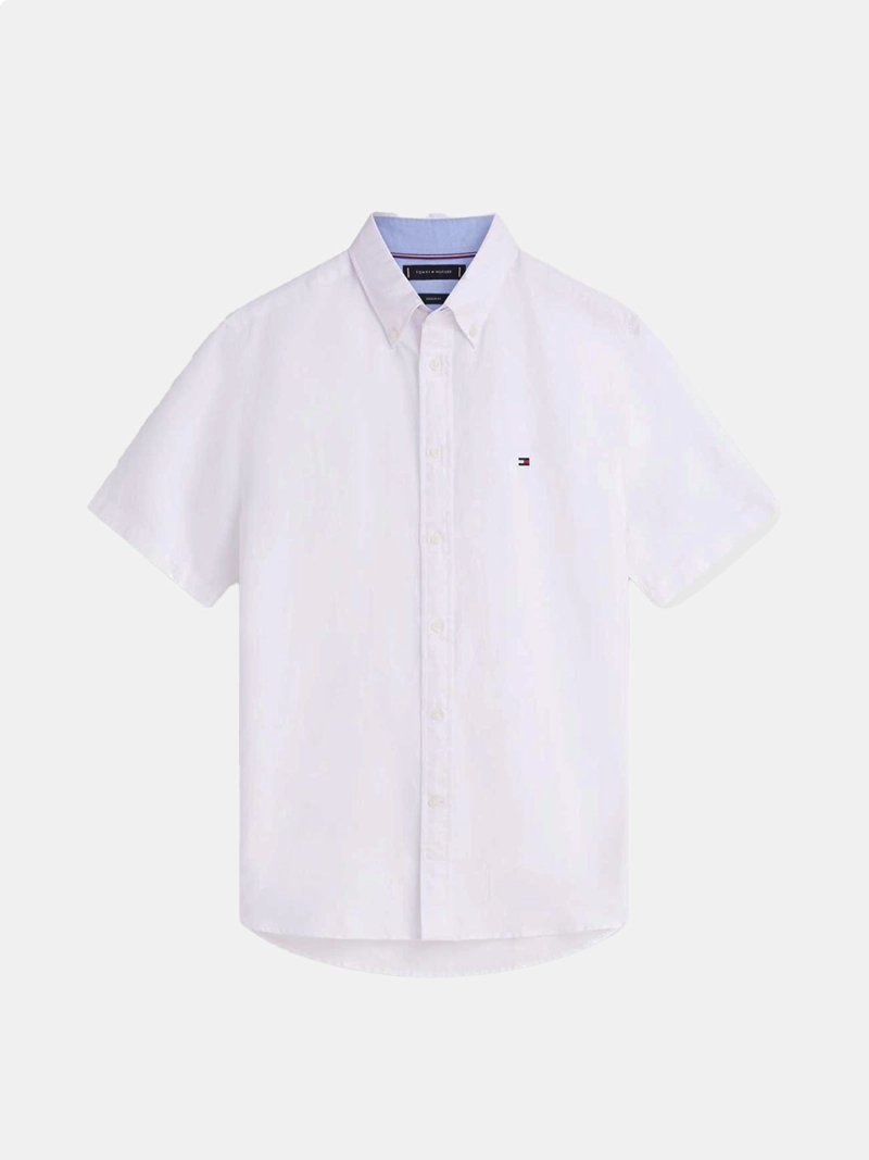 CAMISA HOMBRE TOMMY HILFIGER ALGODÓN LINO MANGA CORTA - 5