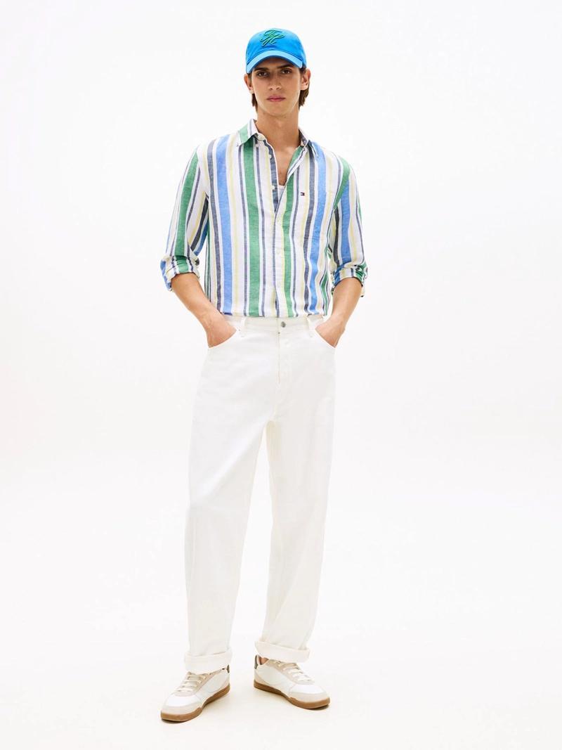 CAMISA HOMBRE TOMMY HILFIGER ALGODÓN LINO MANGA LARGA - 2