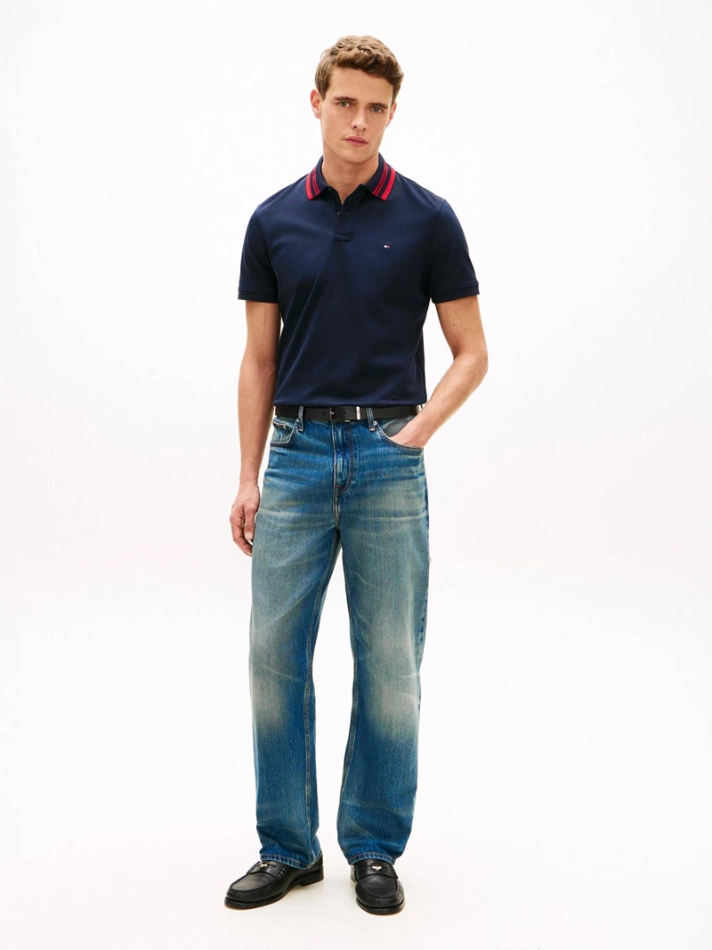 POLERA HOMBRE TOMMY HILFIGER ALGODÓN CUELLO POLO - 3