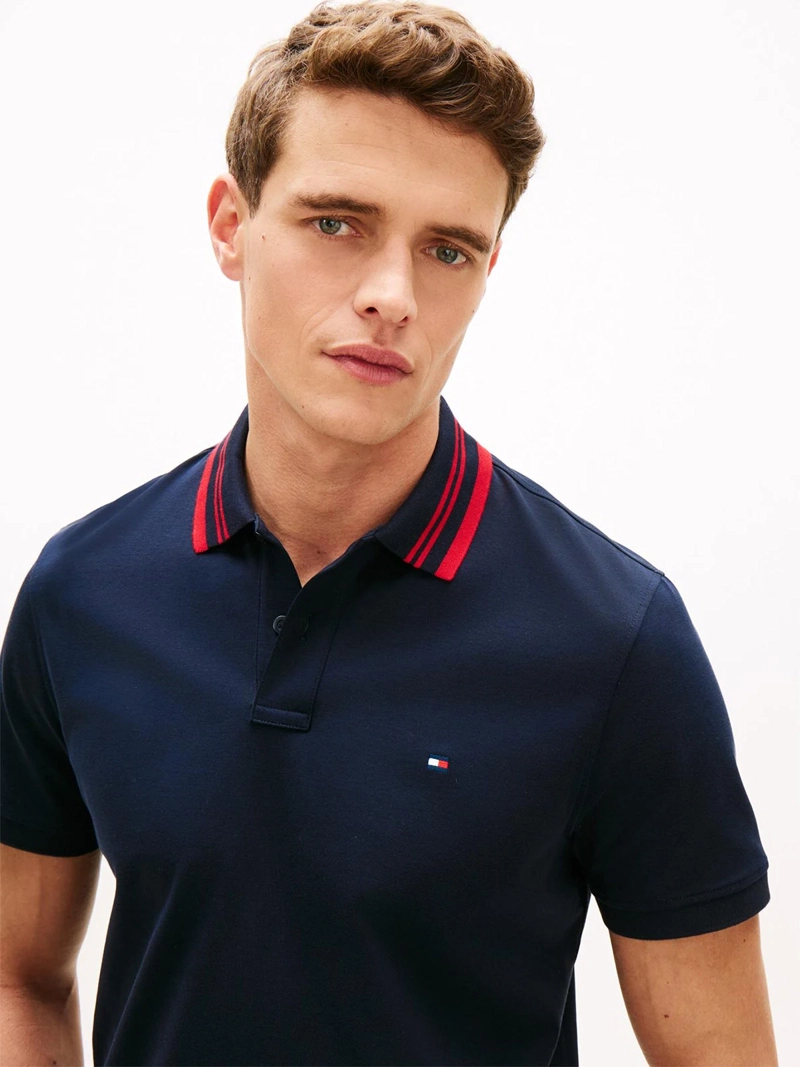 POLERA HOMBRE TOMMY HILFIGER ALGODÓN CUELLO POLO - 2