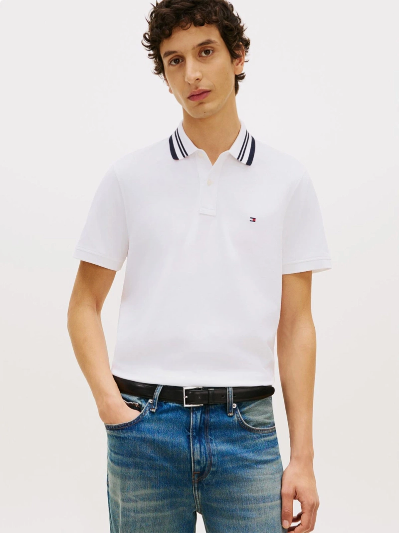 POLERA HOMBRE TOMMY HILFIGER ALGODÓN CUELLO POLO - 1