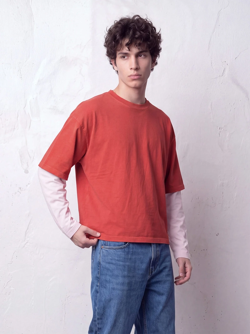 POLERA HOMBRE INDEX ALGODÓN BOXY FIT