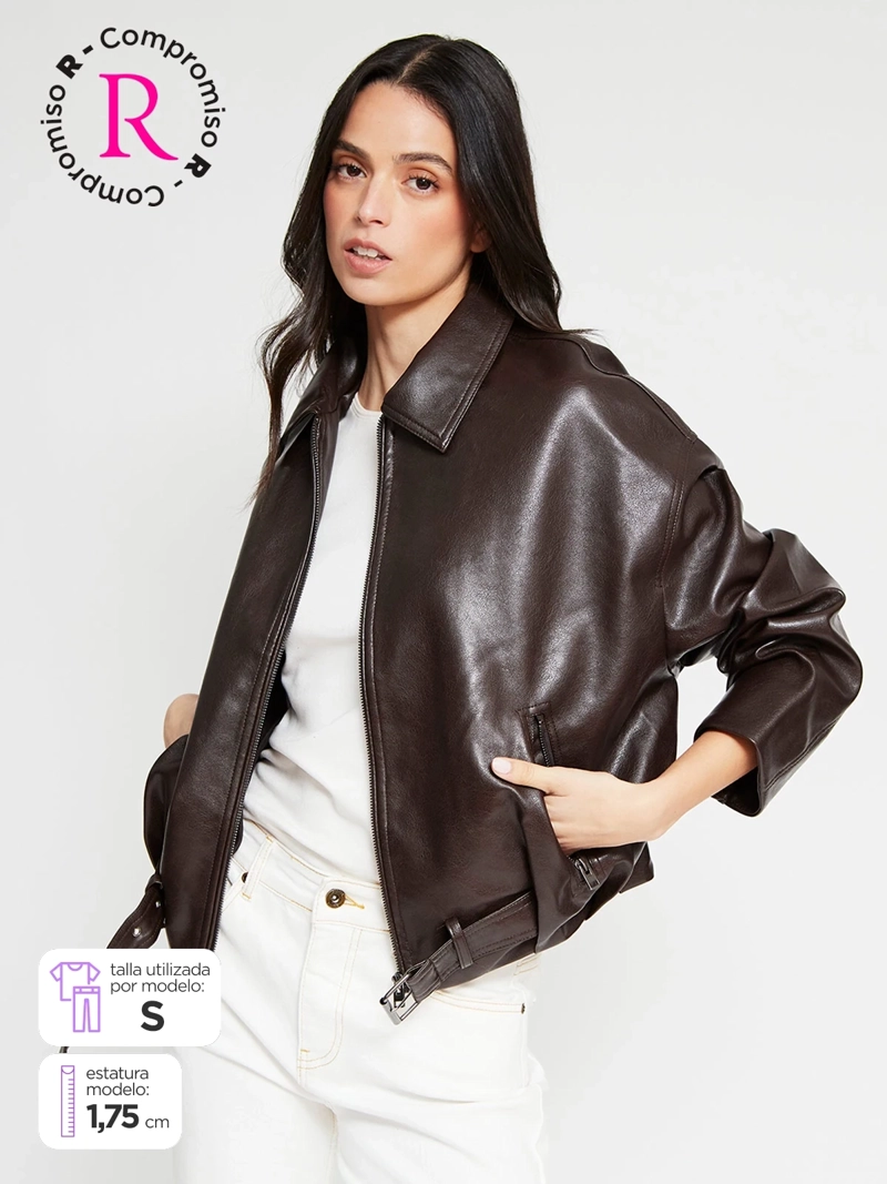 CHAQUETA MUJER INDEX BOMBER CINTURÓN - 1