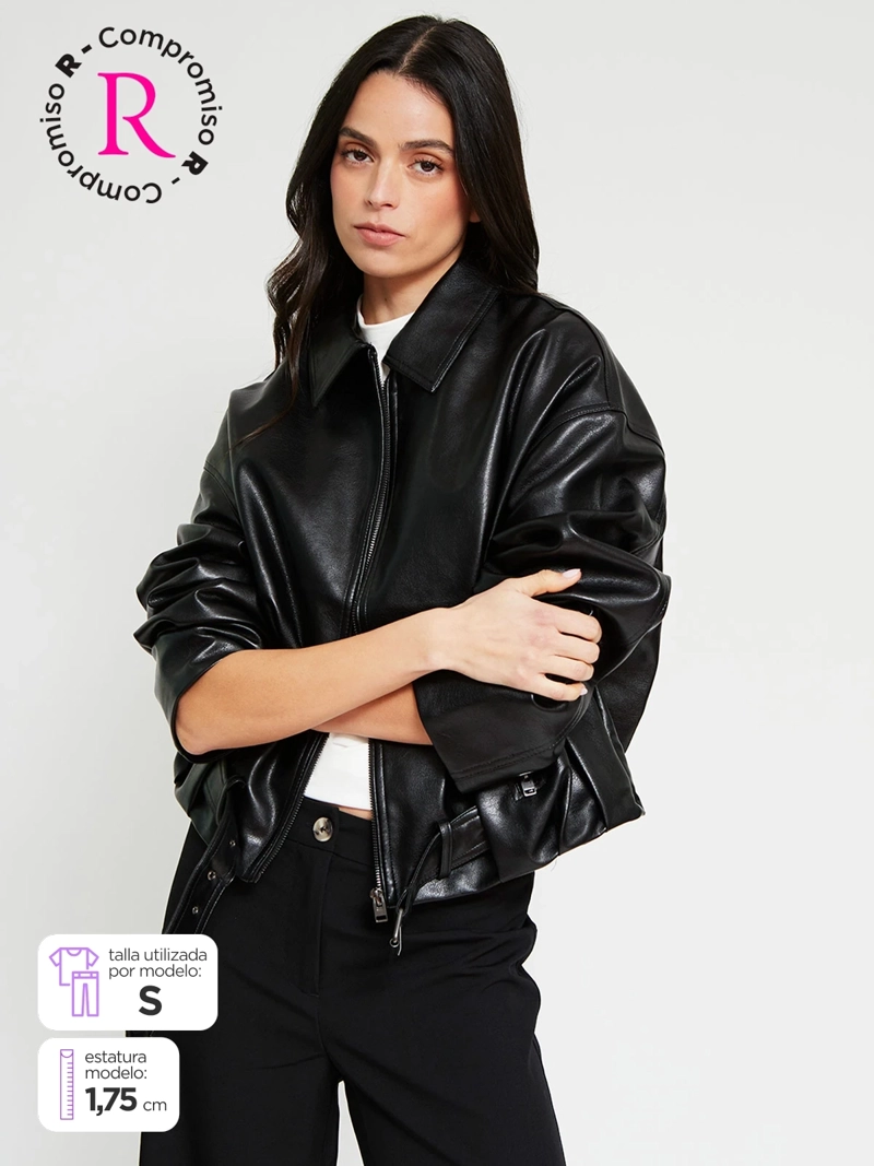 CHAQUETA MUJER INDEX BOMBER CINTURÓN - 1