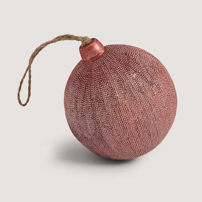 ADORNO NAVIDEÑO RIPLEY HOME WINE ROSE ESFERA GLITTER ROSADO - 2
