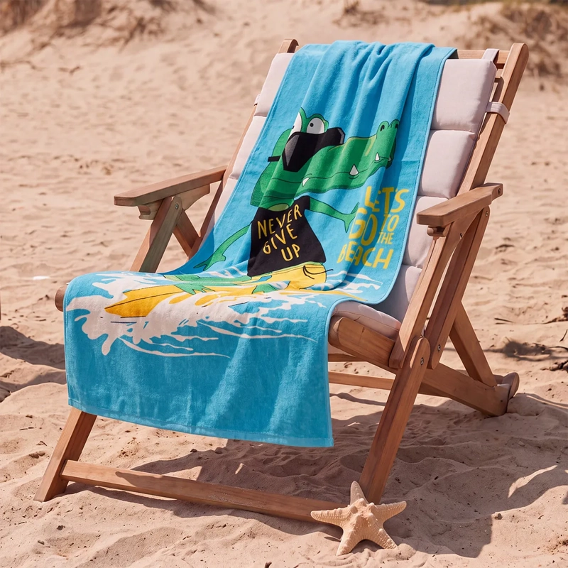 TOALLA DE PLAYA RIPLEY HOME VELOUR DINO SURF