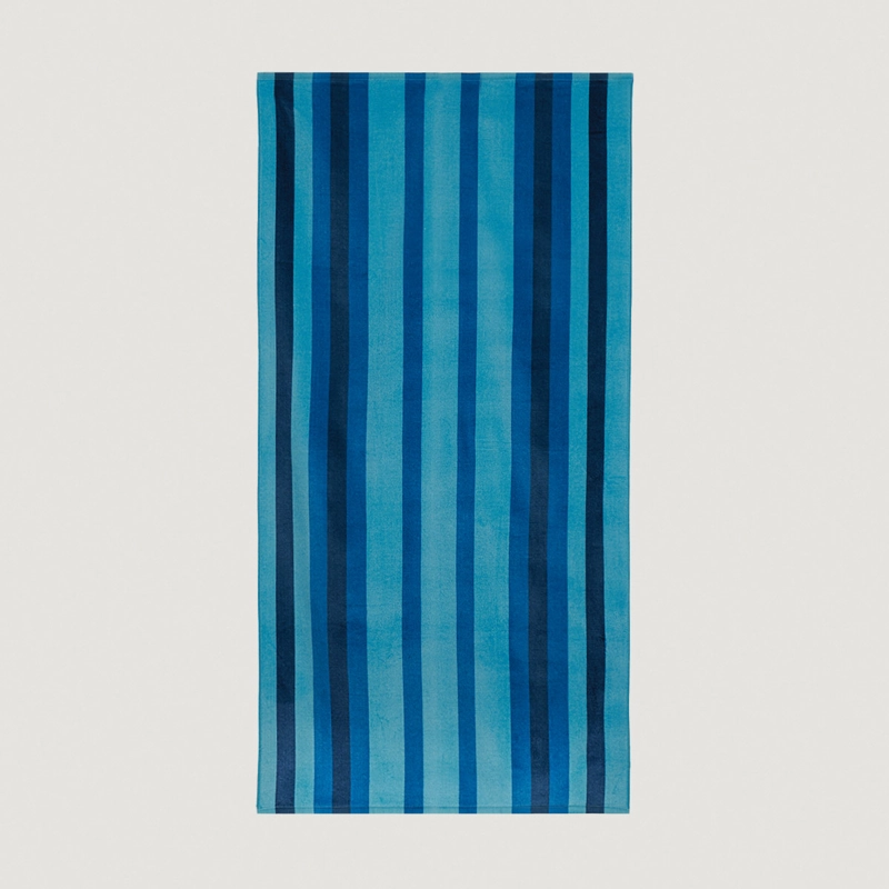 TOALLA DE PLAYA RIPLEY HOME VELOUR LINES AZUL - 2