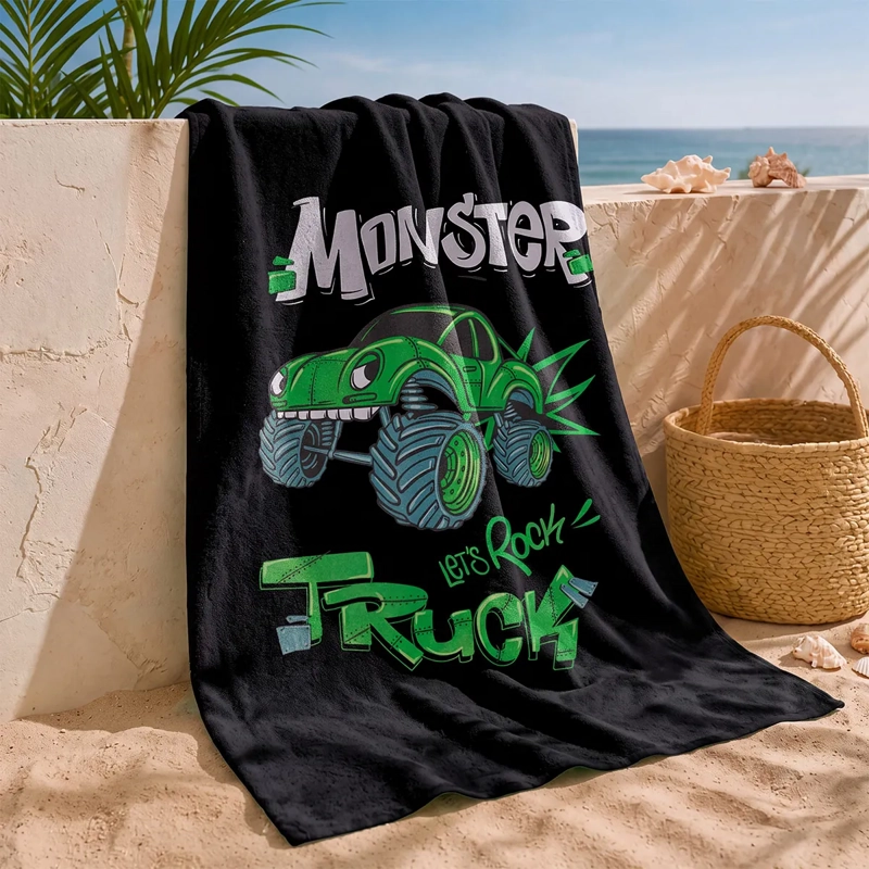 TOALLA DE PLAYA RIPLEY HOME VELOUR MONSTER TRUCK