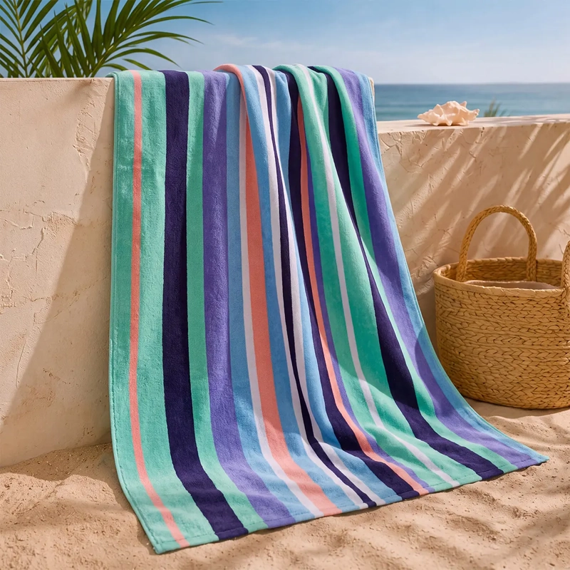 TOALLA DE PLAYA RIPLEY HOME VELOUR MULTILINE