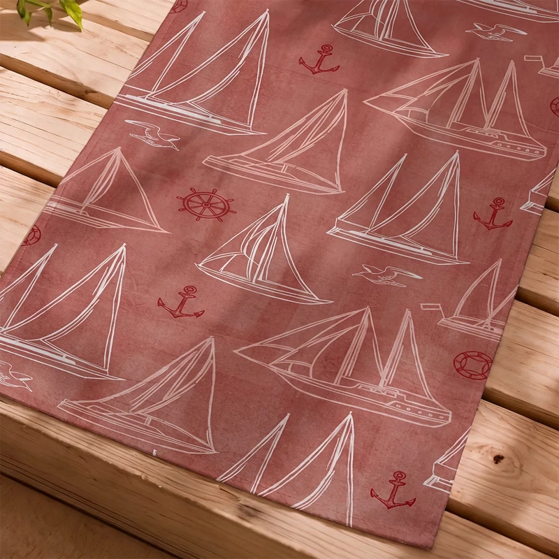 TOALLA DE PLAYA REGATTA VELOUR VELERO ROSA