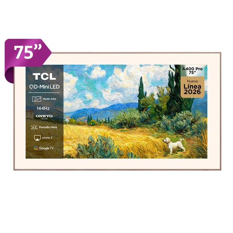 SMART TV TCL QD MINI LED 4K UHD 75” ART TV A400 PRO - 1