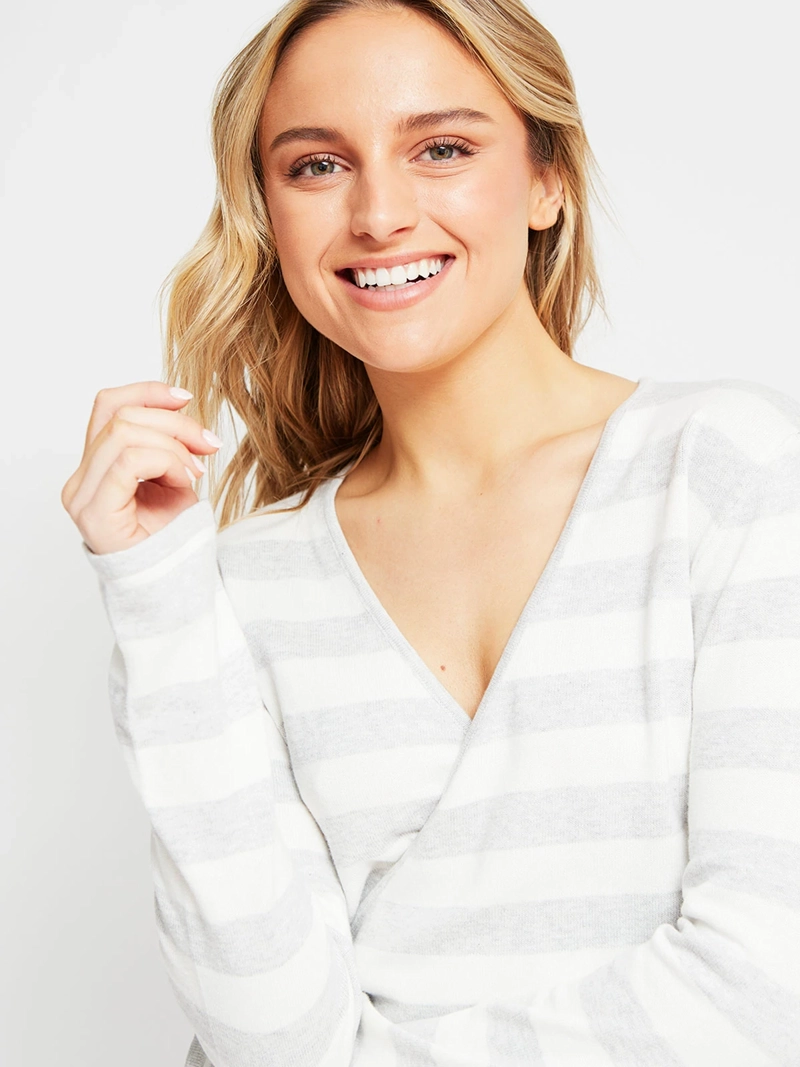 SWEATER MUJER INDEX ALGODÓN MANGA LARGA TIRAS CRUZADAS - 3