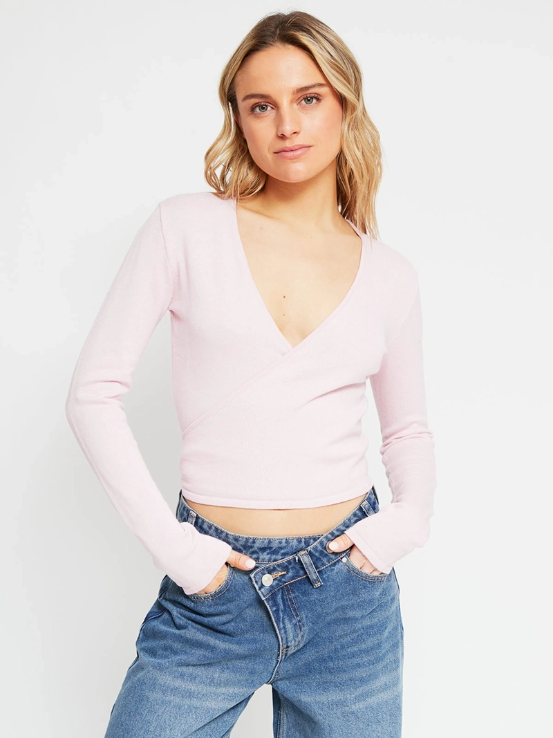 SWEATER MUJER INDEX ALGODÓN MANGA LARGA TIRAS CRUZADAS - 2