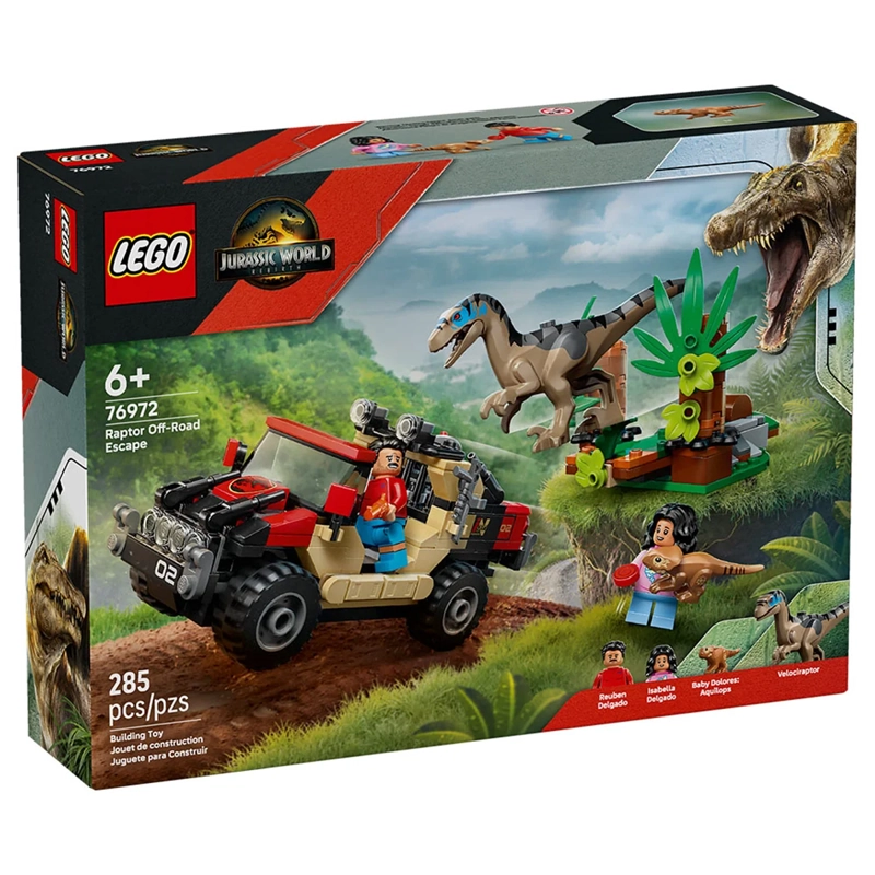 BLOQUES DE CONSTRUCCIÓN LEGO 76972 ESCAPE EN AUTO TODOTERRENO Y RAPTOR AL ACECHO - 4