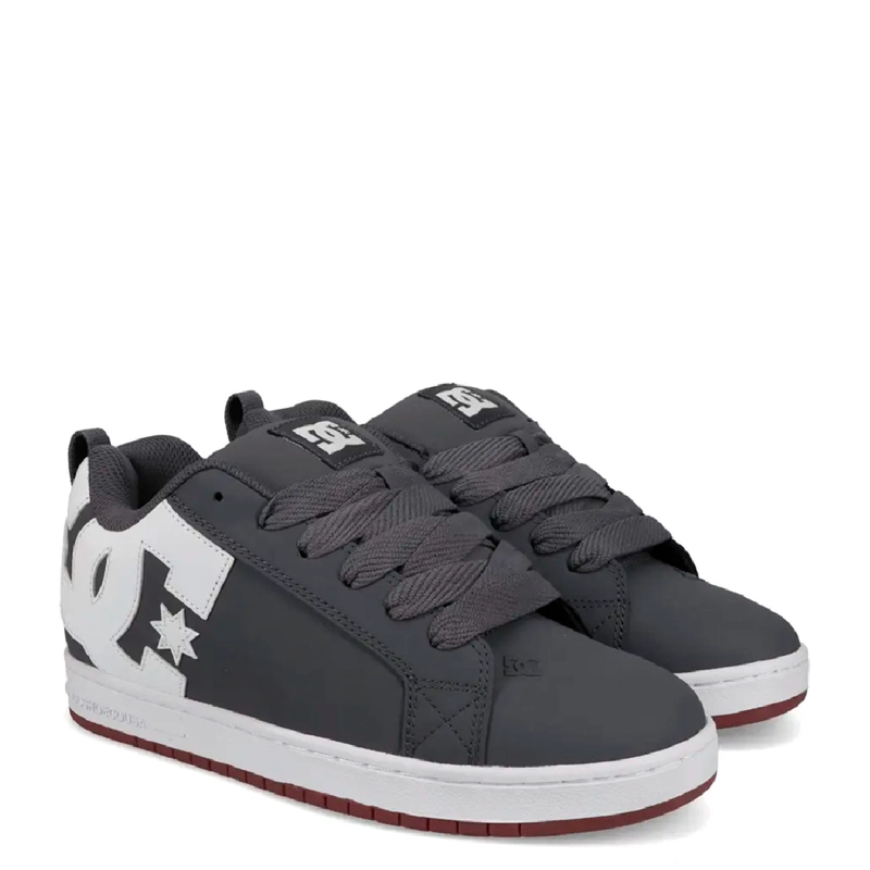 ZAPATILLAS HOMBRE DC SHOES URBANO GRIS COURT GRAFFIK CUERO - 2
