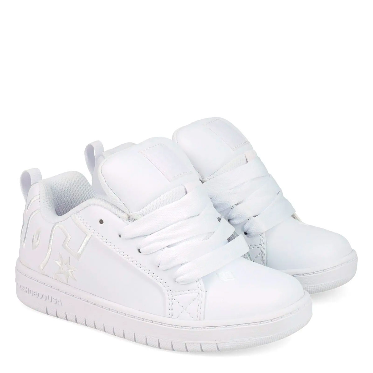 ZAPATILLAS NIÑO DC SHOES URBANO BLANCO COURT GRAFFIK CUERO - 2