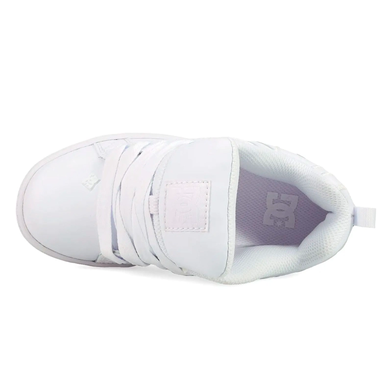 ZAPATILLAS NIÑO DC SHOES URBANO BLANCO COURT GRAFFIK CUERO - 4