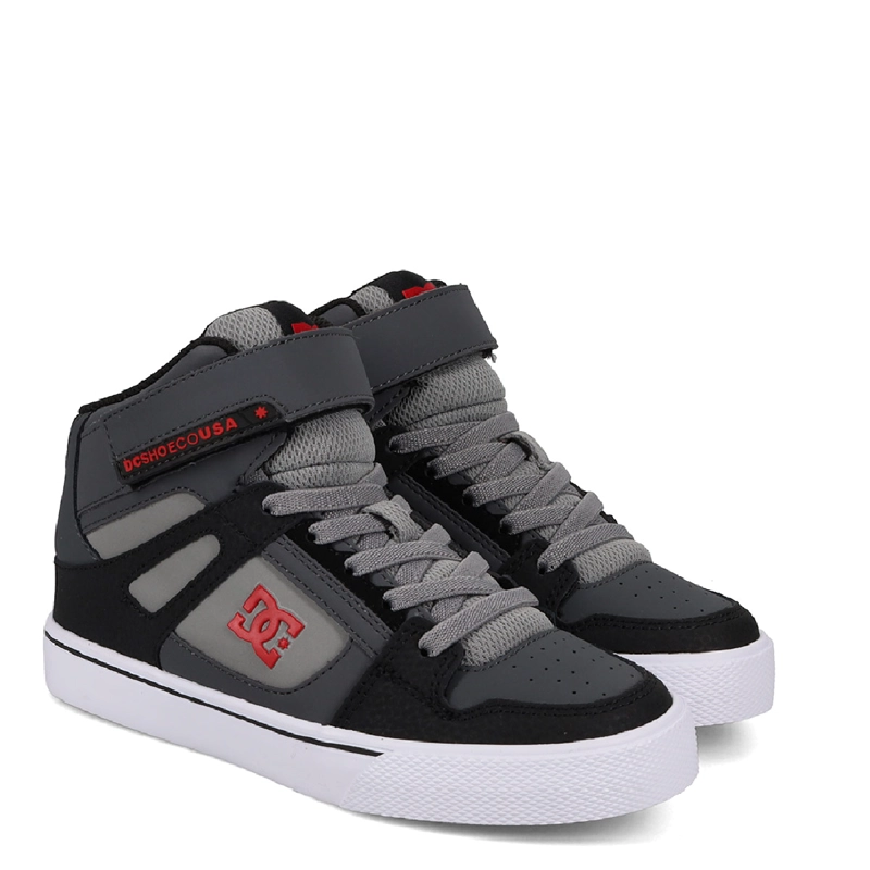 ZAPATILLAS NIÑO DC SHOES URBANO GRIS PURE HI CUERO - 3